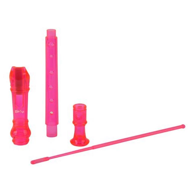 Sopran Descant Recorder 8 hulfløjte med / rensestangpose instruktion lyserød