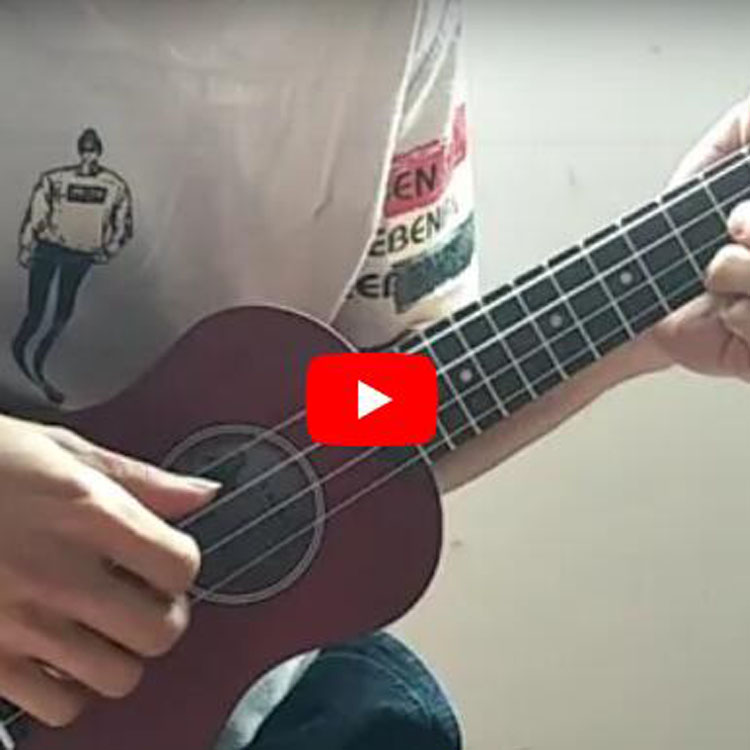 Brown Ukulele Playing